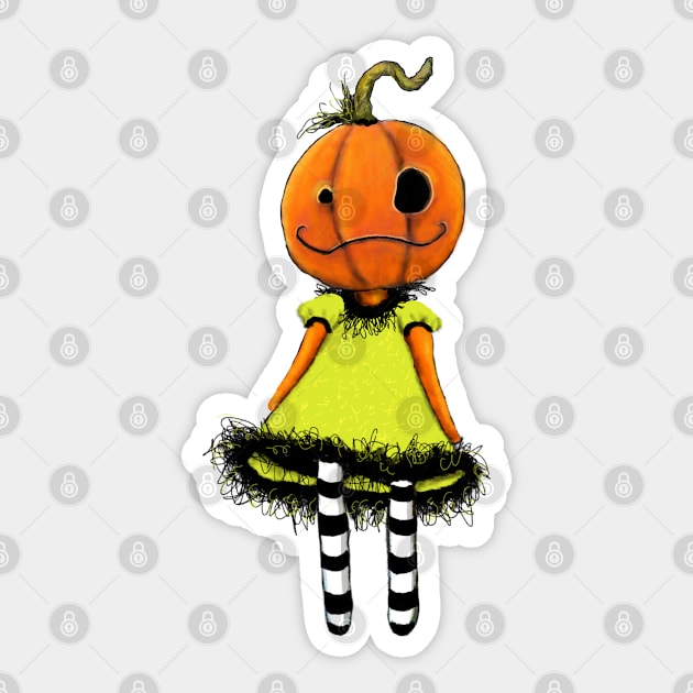 Pumpkin Doll Sticker by HollandArtz